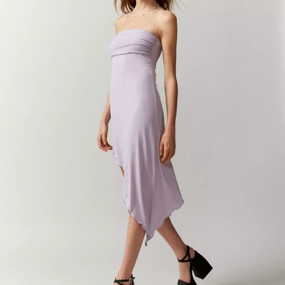 NWT Urban Outfitters Y2K Asymmetrical Purple Midi Dress - Picture 1 of 5